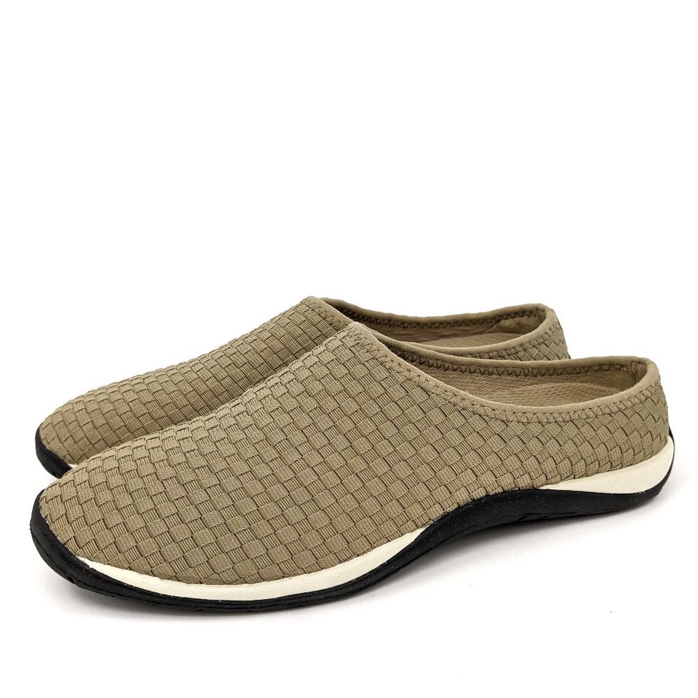 L.L. BEAN BeanSport Woven Slides Slip On Tan Sz 8